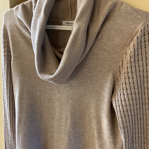 Reitmans beige lightweight sweater with cowl neck - medium - Picture 5 of 14